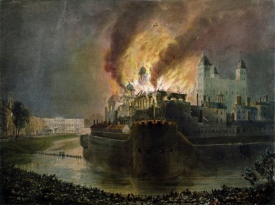 Destruction de la Petite Armurerie dans la Tour de Londres le 30 octobre 1841 - William C. Smith